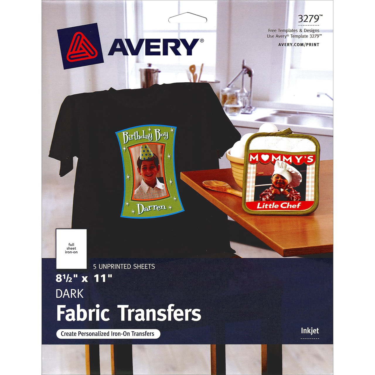 Avery® Dark Fabric Transfer Sheets